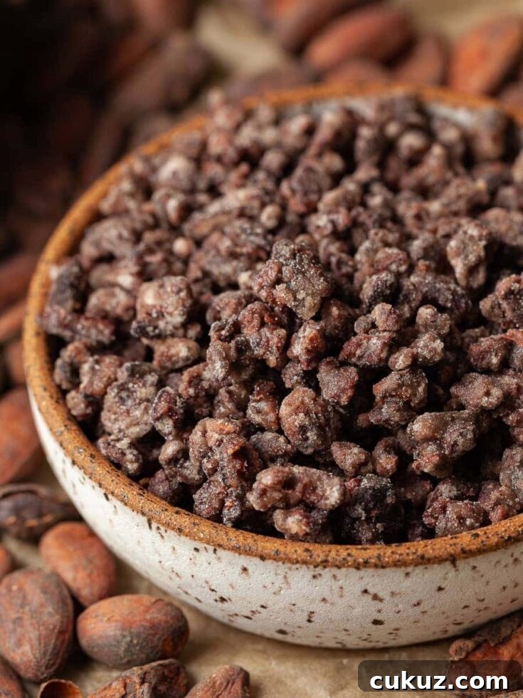 Candied cocoa nibs photo